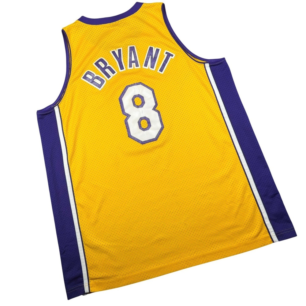 Kobe‎ Bryant Los Angeles Lakers Nike Team NBA Jersey number 8 Yellow Size XL +2